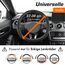Upgrade4cars D-Form Lenkradbezug in Schwarz | Lenkradschoner Universal | Lenkradhülle für Sommer & Winter | Autozubehör Innenraum Deko