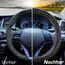 Upgrade4cars D-Form Lenkradbezug in Schwarz | Lenkradschoner Universal | Lenkradhülle für Sommer & Winter | Autozubehör Innenraum Deko