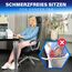 Healthfix® Orthopädisches Sitzkissen für Büro, Homeoffice & Co.- Ergonomisches Sitzen aus Memory Foam mit entlastender Funktion des Steißbeins und der Sitzknochen |Erhöht Sitz-Komfort (Medium)