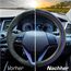Upgrade4cars Lenkradbezug Blau Schwarz in Leder-Optik | Lenkradhülle Universal 37-38 cm für Sommer & Winter | Autozubehör Innenraum Geschenk-Ideen | Geschenke für Frauen und Männer