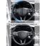 COFIT Anti-Rutsch Lenkradbezug Auto Lenkrad üBerzug Lenkradhülle Universal Mikrofaser Leder Autolenkradbezug Autozubehör M 37-38cm Blau and Schwarz