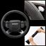 COFIT Lenkradbezug Auto Universal LenkradhüLle Anti-Rutsch Lenkrad üBerzug Mikrofaser Leder Lenkradschutz L 39-40.5cm Schwarz