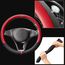 COFIT Lenkradbezug Auto Universal LenkradhüLle Anti-Rutsch Lenkrad üBerzug Mikrofaser Leder Lenkradschutz M 37-38cm Schwarz und Rot
