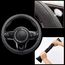 COFIT Lenkradbezug Auto Universal LenkradhüLle Anti-Rutsch Lenkrad üBerzug Mikrofaser Leder Lenkradschutz S 35.5-36cm Schwarz