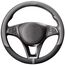 COFIT Lenkradbezug Auto Universal LenkradhüLle Anti-Rutsch Lenkrad üBerzug Mikrofaser Leder Lenkradschutz M 37-38cm Grau und Schwarz