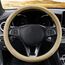 COFIT Anti-Rutsch Lenkradbezug Auto Lenkrad üBerzug Lenkradhülle Universal Mikrofaser Leder Autolenkradbezug Autozubehör M 37-38cm Beige