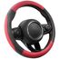 COFIT Anti-Rutsch Lenkradbezug Auto Lenkrad üBerzug Lenkradhülle Universal Mikrofaser Leder Autolenkradbezug Autozubehör S 35.5-36cm Rot and Schwarz