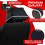 fixcape Neoprene Auto-Sitzschoner Vordersitze - Schoner Autositz vorne - Sitzauflage Auto universal wasserdicht - Werkstatt Sport Hobby (schwarz/grau)
