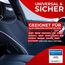 fixcape Neoprene Auto-Sitzschoner Vordersitze - Schoner Autositz vorne - Sitzauflage Auto universal wasserdicht - Werkstatt Sport Hobby (schwarz/grau)