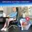 Healthfix® Orthopädisches Sitzkissen für Büro, Auto & Co.- Ergonomisches Sitzen aus Memory Foam mit entlastender Funktion des Steißbeins und der Sitzknochen (Fest (85-135 KG))