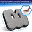 Healthfix® Orthopädisches Sitzkissen für Büro, Auto & Co.- Ergonomisches Sitzen aus Memory Foam mit entlastender Funktion des Steißbeins und der Sitzknochen (Soft (45-70 KG))