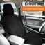 Upgrade4cars 2 x Frottee Autositzschoner für Vordersitze | Fahrersitz Schonbezug aus Baumwolle in Schwarz | Handtuch Autositzauflage für Sport, Arbeit, Sommer & Winter