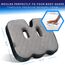 Healthfix® Orthopädisches Sitzkissen für Büro, Auto & Co.- Ergonomisches Sitzen aus Memory Foam mit entlastender Funktion des Steißbeins und der Sitzknochen (Fest (85-135 KG))