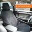 Upgrade4cars 2 x Frottee Autositzschoner für Vordersitze | Fahrersitz Schonbezug aus Baumwolle in Grau | Handtuch Autositzauflage für Sport, Arbeit, Sommer & Winter