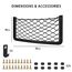 Omtofo 4 Stück 36 x 18cm Auto Aufbewahrungsnetz, Elastisch Kofferraum Netztasche Mit Haken, Gepäcknetz Ablagenetz für Wohnmobil, Wohnwagen, LKW, Boote, Lieferwagen