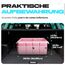 FORTEM Kofferraum Organizer, Kofferraumtasche, Zusammenklappbarer Auto Organizer Kofferraum mit Fächern, Rutschfester Boden, Verstellbare Sicherungsriemen, Klappbarer Deckel (Rosa)