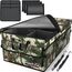FORTEM Kofferraum Organizer, Kofferraumtasche, Zusammenklappbarer Auto Organizer Kofferraum mit Fächern, Rutschfester Boden, Verstellbare Sicherungsriemen, Klappbarer Deckel (Wald)