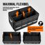 MONZANA® Kofferraum Organizer Deckel 68L Trennwände Wasserdicht Faltbar Verstärkte Wände rutschfest Kofferraumtasche Kofferraumbox Autotasche Schwarz