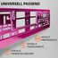 Kennzeichenhalter Nummernschildhalterung Auto Pink Chrom universell 520x110mm inkl. 8 Schrauben Kennzeichenhalterung Nummernschildhalter pkw 2 Stück