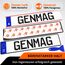 GENMAG® Klett Kennzeichenhalter Rahmenlos [Extra-Stark & Legal] Kennzeichenhalter Klett | Wetterfeste Nummernschildhalter | Kennzeichen Klett | Rahmenlose Kennzeichenhalter Österreich & Deutschland