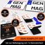 GENMAG® Klett Kennzeichenhalter Motorrad Roller Moped Mofa [Extra-Stark & Universal] Motorrad Kennzeichenhalter Österreich & Deutschland | Kennzeichenhalter Rahmenlos Motorrad | Kennzeichen Klett