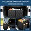 Einesin Kofferraum Organizer mit 7 Fächern, 57L Auto Organizer aus PU-Material, Auto Box mit seitlicher Mesh-Tasche, wasserdicht, leicht zu reinigen, Auto Zubehör (55 * 30 * 35CM)
