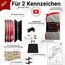 IVALITY® Magnet Kennzeichenhalter Rahmenlos für 2 Kennzeichen | Magnetische Nummernschildhalterung Auto | Kennzeichenhalterung Nummernschildhalter | Österreich Wechselkennzeichen