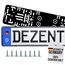 DEZENTOFIX® 2X Kennzeichenhalter - Einfache Montage & Sicherer Halt - Kennzeichenhalter Rahmenlos - Nummernschildhalterung Auto - Kennzeichenhalterung - Nummernschildhalter - Universal Passform 520mm