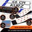 GENMAG® Klett Kennzeichenhalter Rahmenlos 460mm [Extra-Stark & Legal] Kurze Kennzeichenhalter Klett | Wetterfeste Nummernschildhalter | Kennzeichen Klett | Rahmenlose Kennzeichenhalter Kurz 46 cm