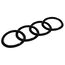 Audi 8W9071802 Zeichen Ringe Black Edition Emblem Blackline Logo schwarz