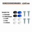 Kennzeichen Schrauben 4er Set Nummernschild Schrauben Set 4,8 x 16mm mit Kappen [ dezent | sicher | legal ] Kennzeichenbefestigung inkl. Abdeckkappen Befestigungsschrauben