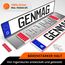GENMAG® 2X Magnet Kennzeichenhalter Rahmenlos [Extra-Stark & Universal] Rahmenlose Kennzeichenhalter Magnete für Deutschland & Österreich | Magnetische Wechselkennzeichenhalter | Kennzeichen Magnet
