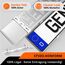 GENMAG® Kennzeichenhalter Rahmenlos [Legal & Universal] Nummernschildhalterung Auto | Rahmenlose Kennzeichenhalter für Autos | Kennzeichenhalterung Rahmenlos | Nummernschildhalter für 2 Kennzeichen