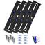 2 Kennzeichenhalter Österreich Rahmenlos schwarz flach 4mm für Kennzeichentafeln 520x120mm unsichtbar Kennzeichenträger für Österreich Dänemark Slowenien