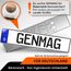 GENMAG® Kennzeichenhalter Rahmenlos [Legal & Universal] Nummernschildhalterung Auto | Rahmenlose Kennzeichenhalter für Autos | Kennzeichenhalterung Rahmenlos | Nummernschildhalter für 2 Kennzeichen