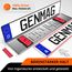 GENMAG® 1x Magnet Kennzeichenhalter Rahmenlos [Extra-Stark & Universal] Rahmenlose Kennzeichenhalter Magnete für Deutschland & Österreich | Magnetische Wechselkennzeichenhalter | Kennzeichen Magnet