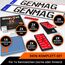 GENMAG® 1x Magnet Kennzeichenhalter Rahmenlos [Extra-Stark & Universal] Rahmenlose Kennzeichenhalter Magnete für Deutschland & Österreich | Magnetische Wechselkennzeichenhalter | Kennzeichen Magnet