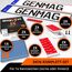 GENMAG® 1x Magnet Kennzeichenhalter Rahmenlos [Extra-Stark & Universal] Rahmenlose Kennzeichenhalter Magnete für Deutschland & Österreich | Magnetische Wechselkennzeichenhalter | Kennzeichen Magnet