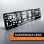 schildEVO 2 Kennzeichenhalter | SCHWARZ Hochglanz Metallic | Klavier-Lack Look | Nummernschildhalter | Kennzeichen-Halterung | DHL-Versand