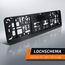 schildEVO 2 Kennzeichenhalter | 460 x 110 mm | SCHWARZ | für Kurze Kennzeichen | 46 x 11 | Nummernschildhalter | Kennzeichen-Halterung | DHL-Versand