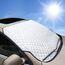 BEEWAY Auto Sonnenschutz Frontscheibe, Ultra-Dick und Ganzjährig Auto Frontscheibenabdeckung Windschutzscheiben Sonnenblende Wintergegen Schnee EIS Frost Sonne UV Staub Wasserbeständig(145 x 100cm)