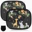 2 Stück Sonnenschutz Auto Baby mit UV Schutz, Sonnenblende Auto Kinder 45x36.5 cm mit 8 Saugnäpfen und Süßen Tier (Rebe Tiere)