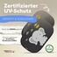 Sonnenschutz Auto Baby & Kinder • ZERTIFIZIERTER UPF50+ UV-Schutz • DEKRA geprüft & KBA-zugelassen • Nachhaltiges & hochwertiges GSM105+ Nylon • Sonnenblende Seitenscheibe • Motiv Elefant
