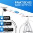 LAINFELD Fahrrad Abschleppseil Kinder, 2,5 Meter, Zugsystem, Follow me tandemkupplung, Fahrrad abschleppstange, tandemstange