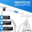 LAINFELD Fahrrad Abschleppseil Kinder, 2,5 Meter, Zugsystem, Kinderfahrrad Abschlepp Seil, Follow me tandemkupplung, Fahrrad abschleppstange, tandemstange
