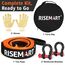 RISEMART Abschleppseil Set 10 Tonnen (22046 Lbs), 5M x 5CM Abschleppseil PKW mit Hohe Festigkeit' Schäkel und 2 Handschuhen für Off-Road Recovery