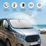 ZATOOTO Frontscheibe Sonnenschutz für Ford Transit Custom, Windschutzscheibe Sonnenschutz Innen Faltbar, Thermomatten Magnetisch, Verdickte, blockiert 99% UV-Strahlen, 3er Set