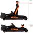 Verda Hydraulischer Wagenheber 2,5T 85-365 mm, 3X Gummiauflage, Koffer, Montagehandschuhe Autoheber Rangierwagenheber Reifenwechsel PKW Geländewagen Wohnmobil