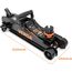 Verda Hydraulischer Wagenheber 2,5T 85-365 mm, 3X Gummiauflage, Koffer, Montagehandschuhe Autoheber Rangierwagenheber Reifenwechsel PKW Geländewagen Wohnmobil