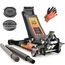 VERDA Wagenheber hydraulisch 3T, 80-465 mm, 2X Gummiauflage Extra Flacher Profi Rangierwagenheber mit Doppelkolben, Montagehandschuhe Doppelpumpsystem Auto Heber SUV PKW SN3065